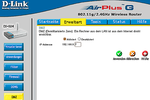 D-Link und DMZ