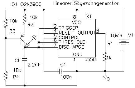 Sagezahngenerator Mit Dem Ne555 Timer Baustein Volkers Elektronik Bastelseiten