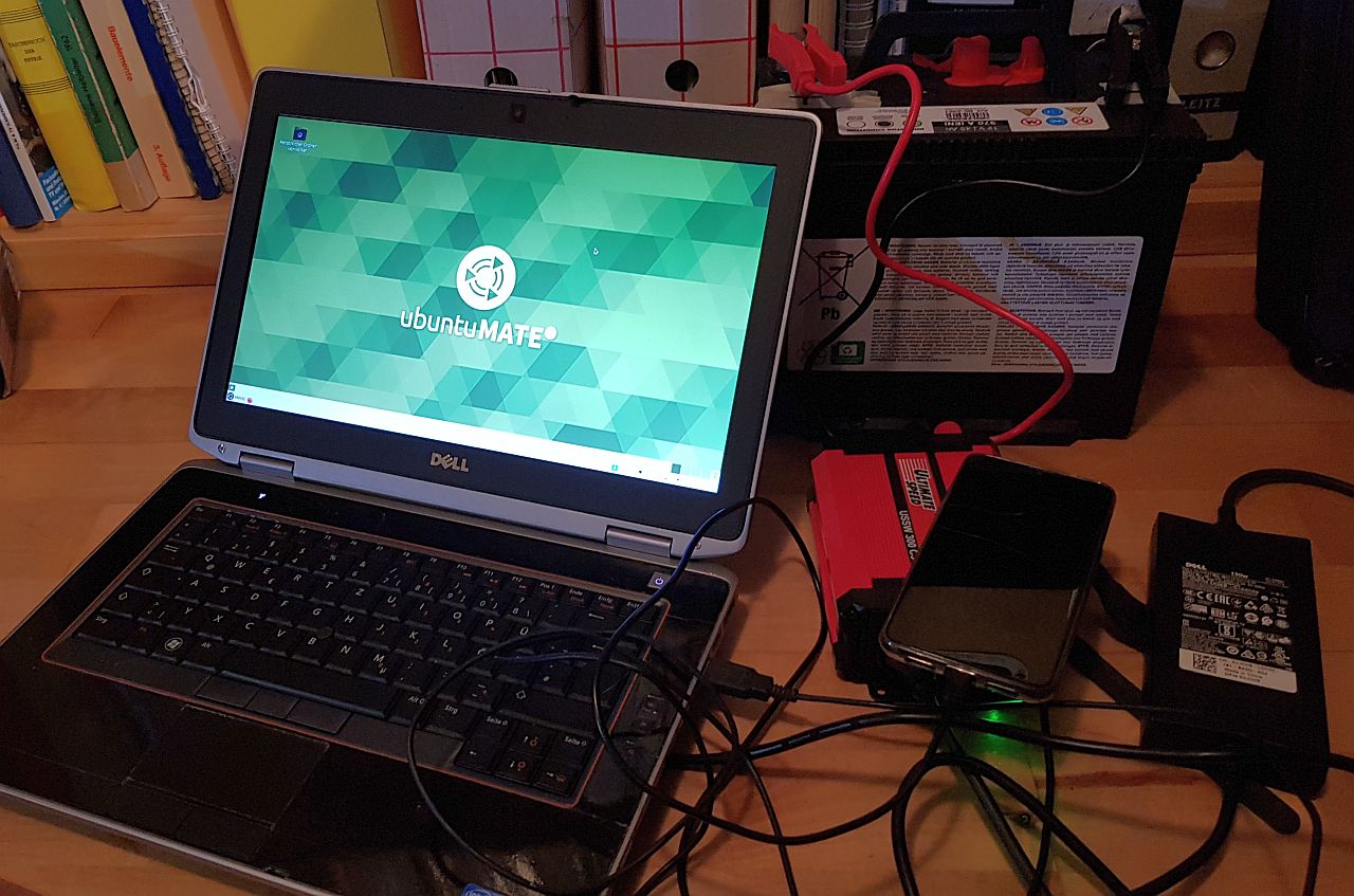 Testlauf an batterie internet via mobilfunk
